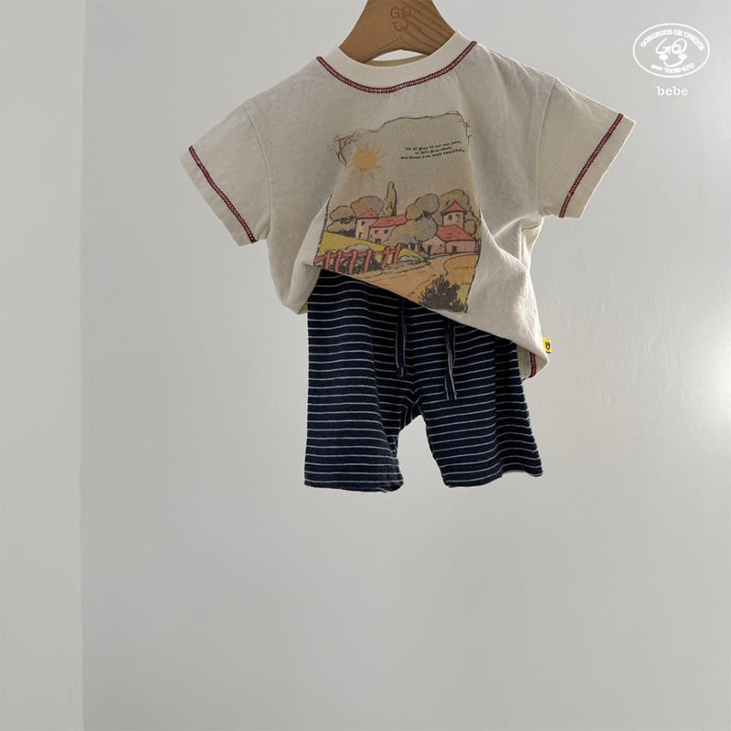 go;u - Korean Baby Fashion - #babyfashion - Bebe Marine Pants - 9