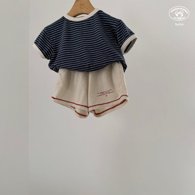 go;u - Korean Baby Fashion - #babyfashion - Bebe Marine Tee - 5