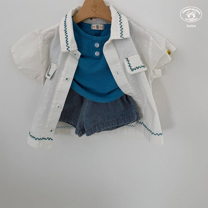 go;u - Korean Baby Fashion - #babygirlfashion - Bebe Wave Shirt - 7