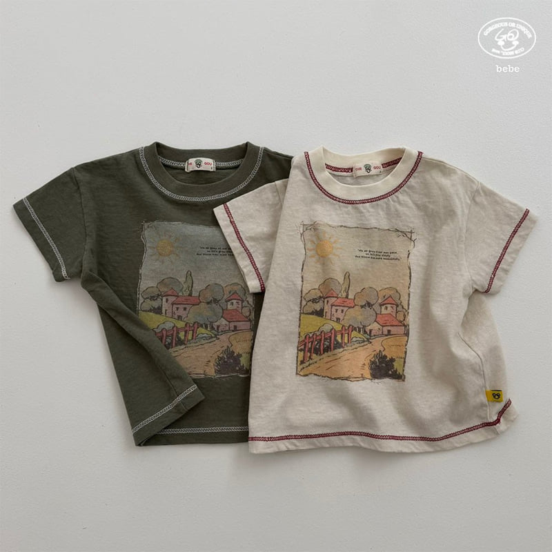 go;u - Korean Baby Fashion - #babyoninstagram - Bebe Frame Tee