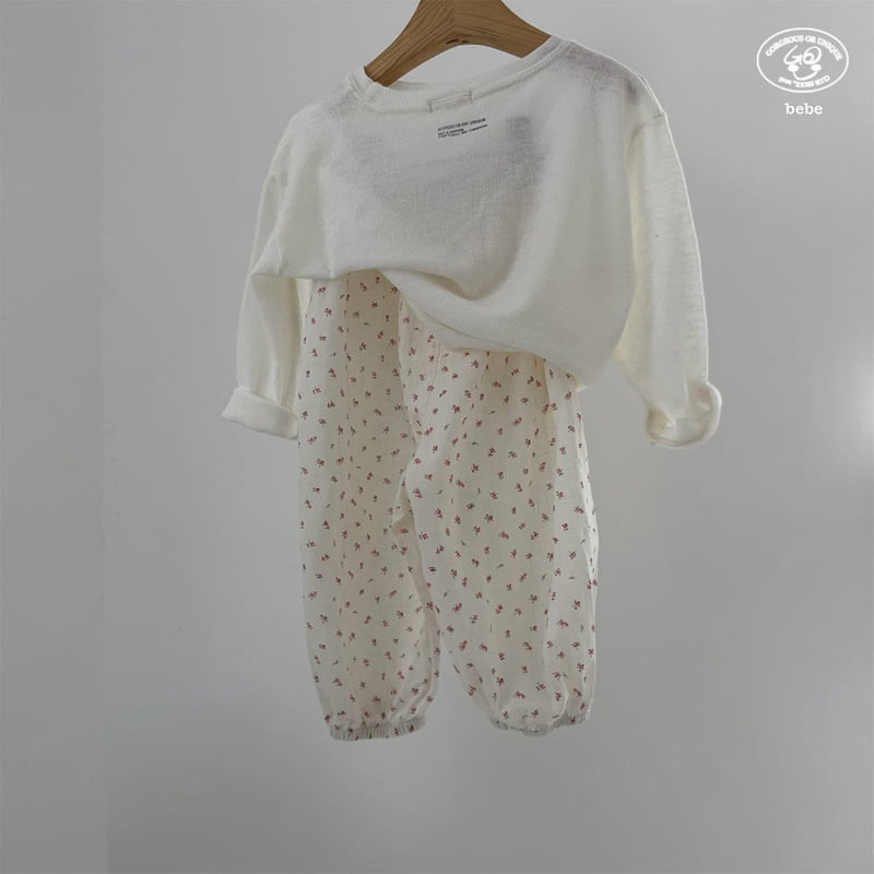 go;u - Korean Baby Fashion - #babyoninstagram - Bebe Flower Pants - 6