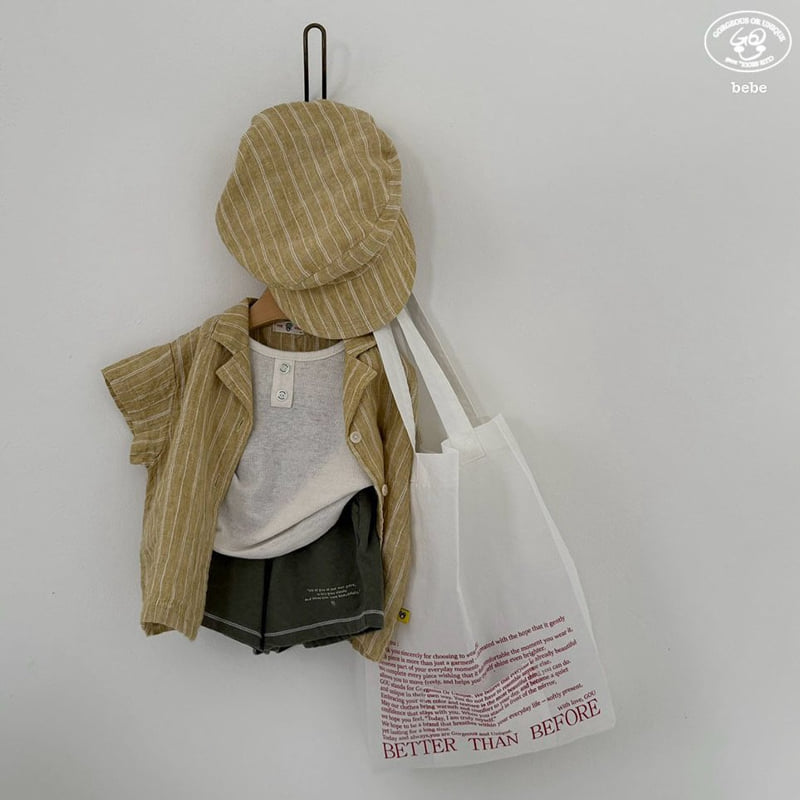 go;u - Korean Baby Fashion - #babyootd - Bebe Linen Back Shirt - 8