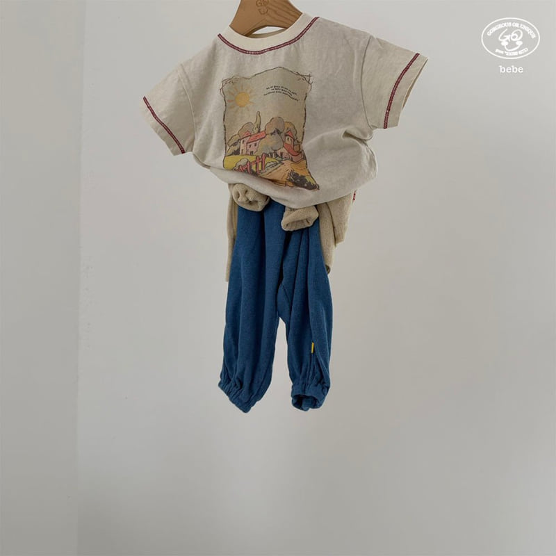 go;u - Korean Baby Fashion - #babyootd - Bebe Center Jogger Pants - 6