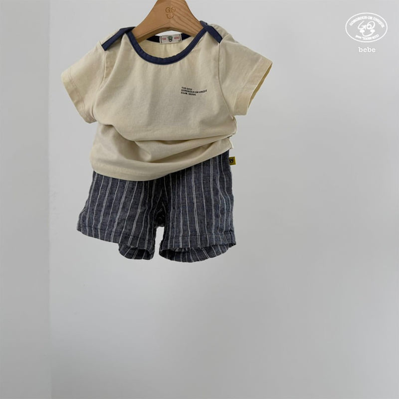 go;u - Korean Baby Fashion - #babyootd - Bebe Color Rib Tee - 3