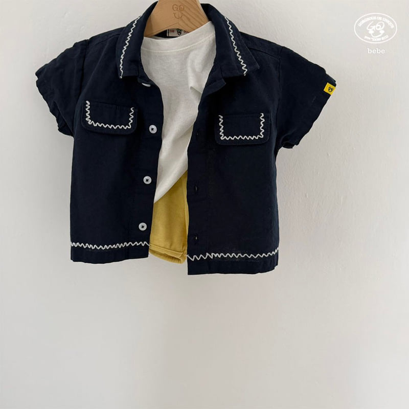 go;u - Korean Baby Fashion - #babyoutfit - Bebe Wave Shirt - 12