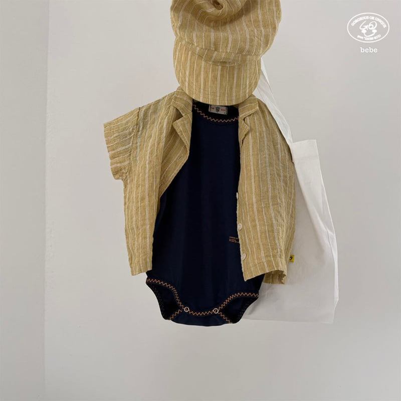 go;u - Korean Baby Fashion - #babyoutfit - Bebe Linen Back Shirt - 9