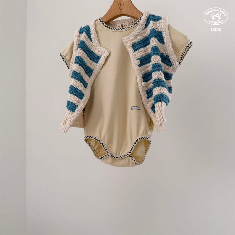 go;u - Korean Baby Fashion - #babyoutfit - Bebe Zigzag Suit - 6