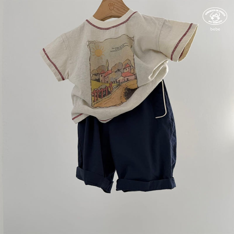 go;u - Korean Baby Fashion - #babyoutfit - Bebe Frame Tee - 3