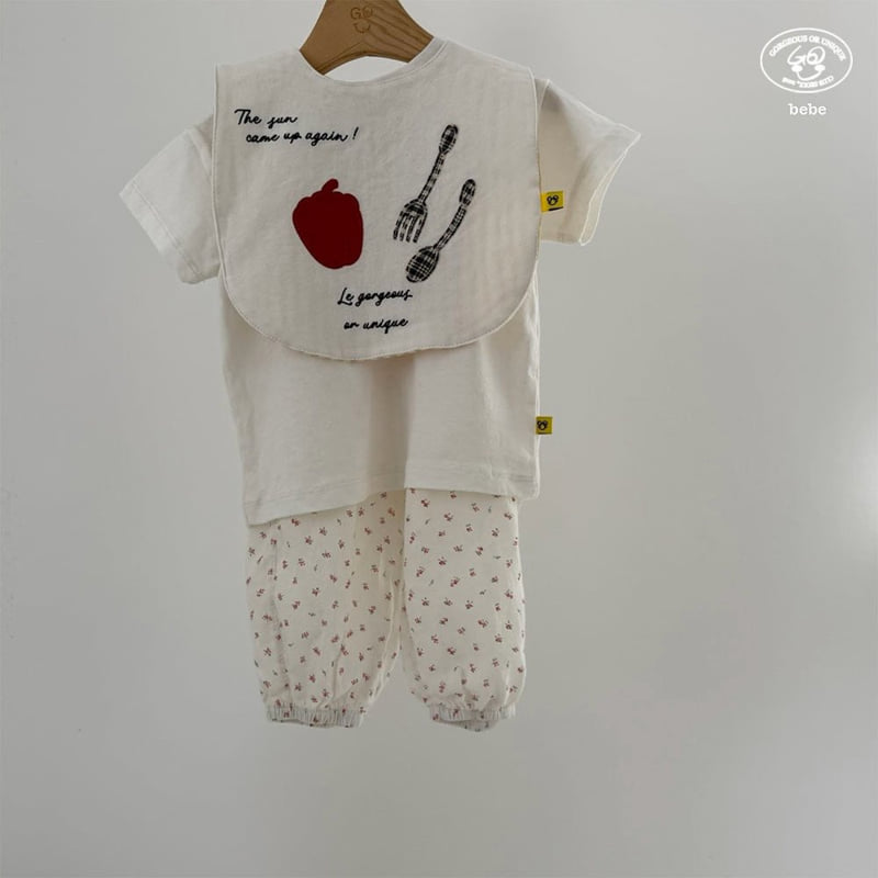 go;u - Korean Baby Fashion - #babyoutfit - Bebe Flower Pants - 9