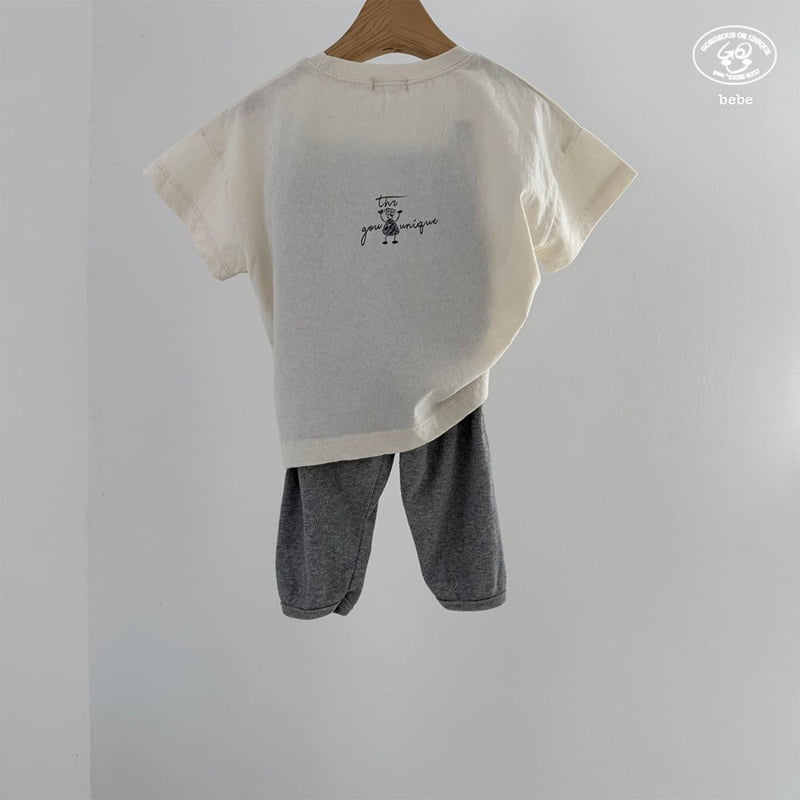 go;u - Korean Baby Fashion - #babyoutfit - Bebe Basic Tee - 5