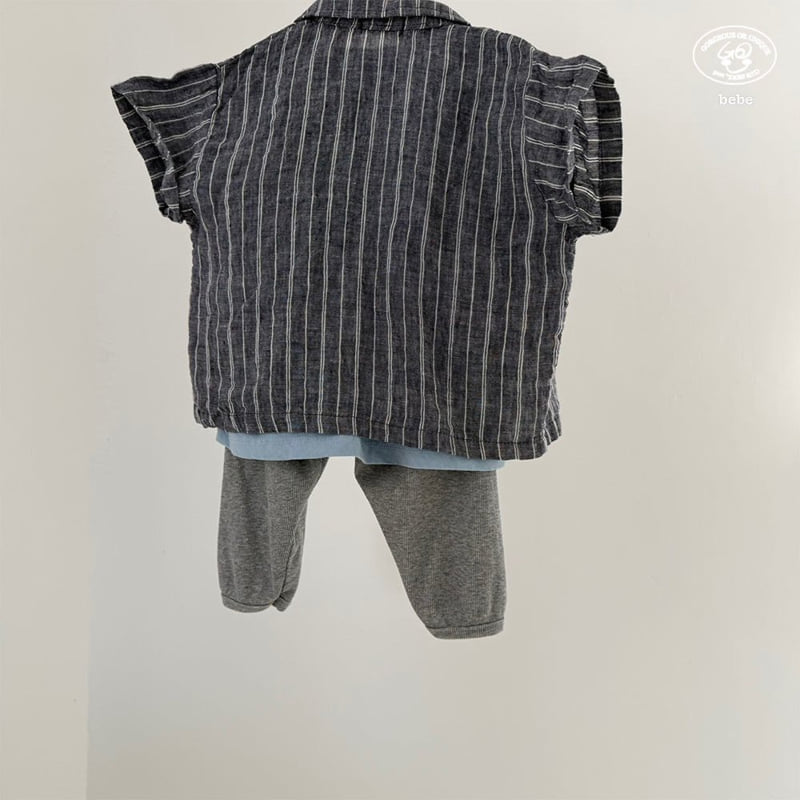 go;u - Korean Baby Fashion - #onlinebabyboutique - Bebe Linen Back Shirt - 12
