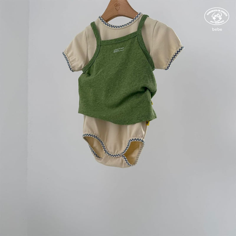 go;u - Korean Baby Fashion - #onlinebabyboutique - Bebe Strap Sleeveless - 4
