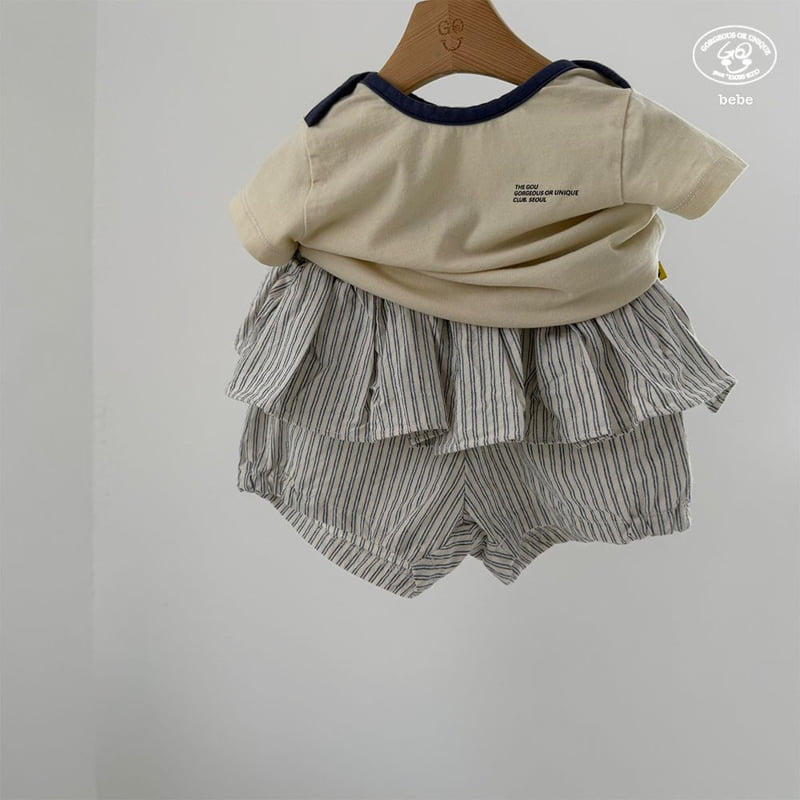 go;u - Korean Baby Fashion - #onlinebabyshop - Bebe Color Rib Tee - 8