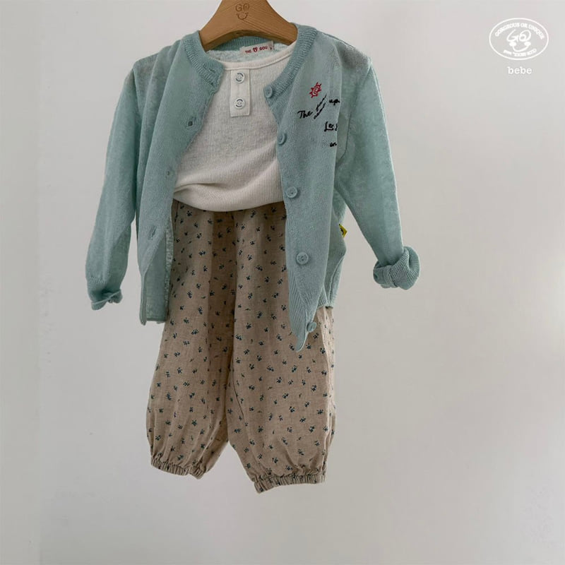 go;u - Korean Baby Fashion - #onlinebabyshop - Bebe Flower Pants - 12