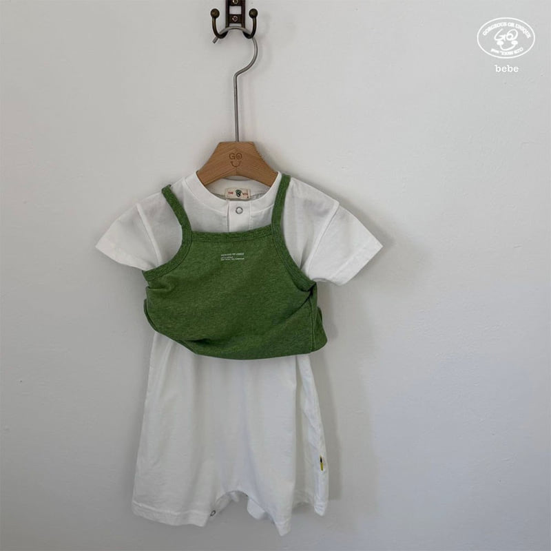 go;u - Korean Baby Fashion - #smilingbaby - Bebe Strap Sleeveless - 5