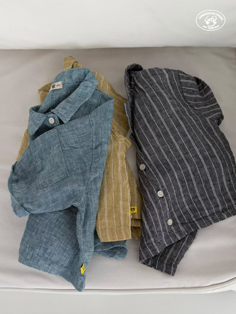go;u - Korean Children Fashion - #childofig - Linen Back Shirt - 11