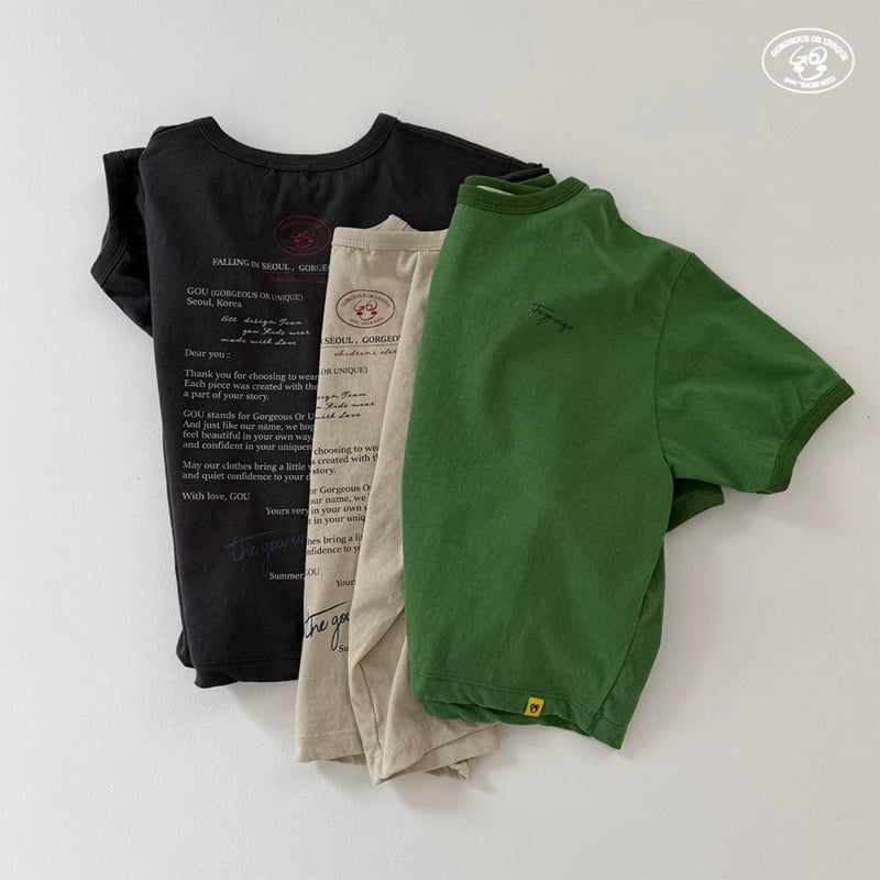 go;u - Korean Children Fashion - #designkidswear - Letter Tee