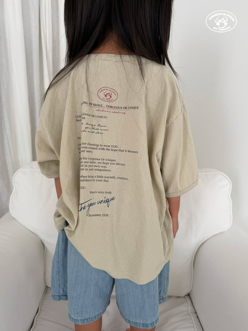 go;u - Korean Children Fashion - #fashionkids - Letter Tee - 3