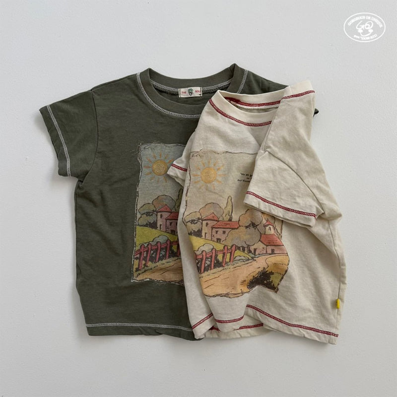 go;u - Korean Children Fashion - #kidsshorts - Frame Tee