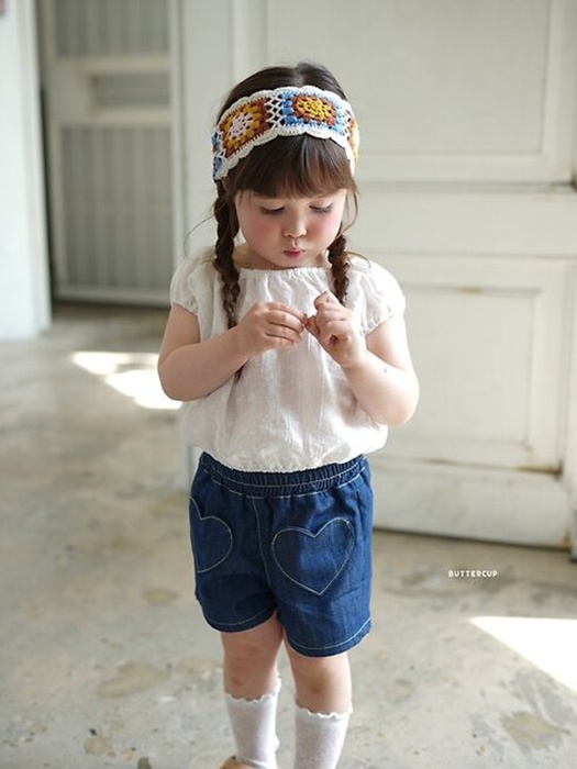 Heart Denim Pants