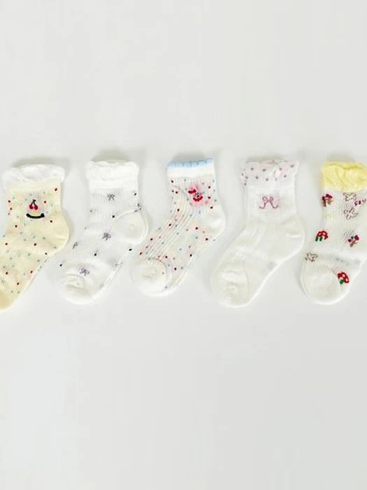 Flower Dot Socks Set Flower Dot Socks Set