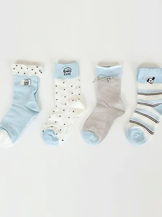 Silver Ribbon Socks Set Silver Ribbon Socks Set