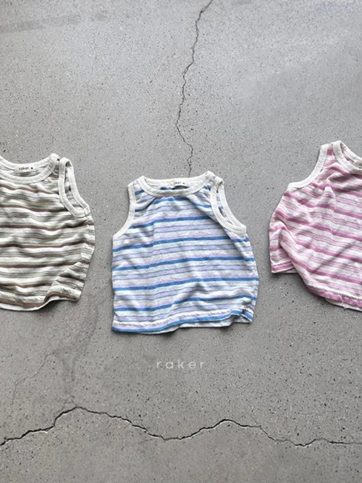Morning Stripe Sleeveless Tee