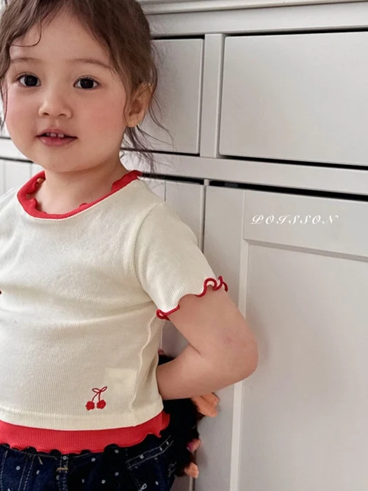 Cherry Embroidery Tee Cherry Embroidery Tee