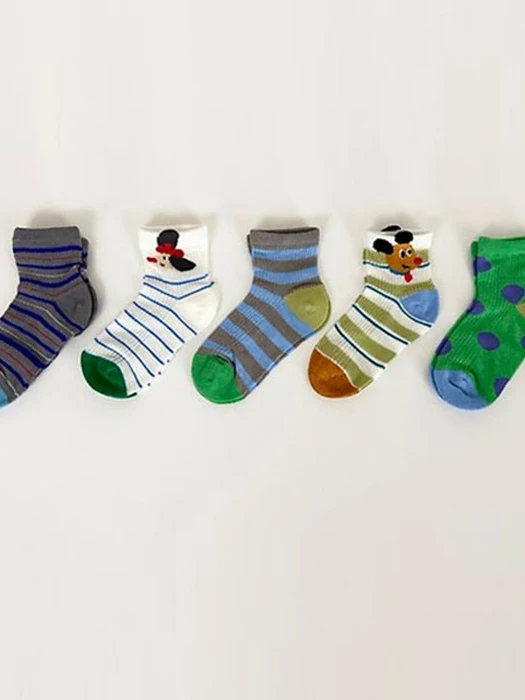 Striped Puppy Socks Set Striped Puppy Socks Set