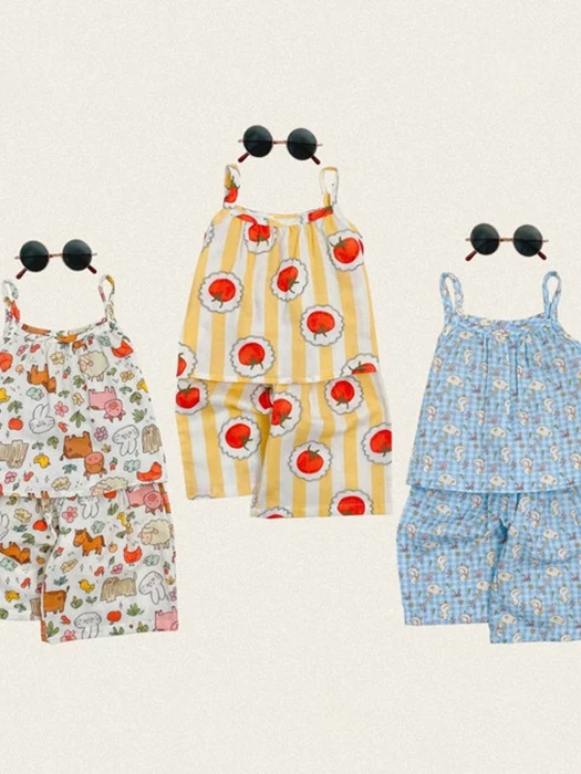 Animal Crinkle Sleeveless Set Animal Crinkle Sleeveless Set