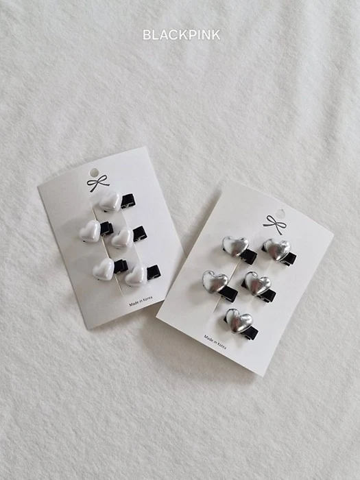 Mini Heart Claw Clip Set
