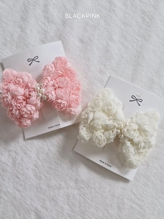 Puffy Rose Ribbon Pin