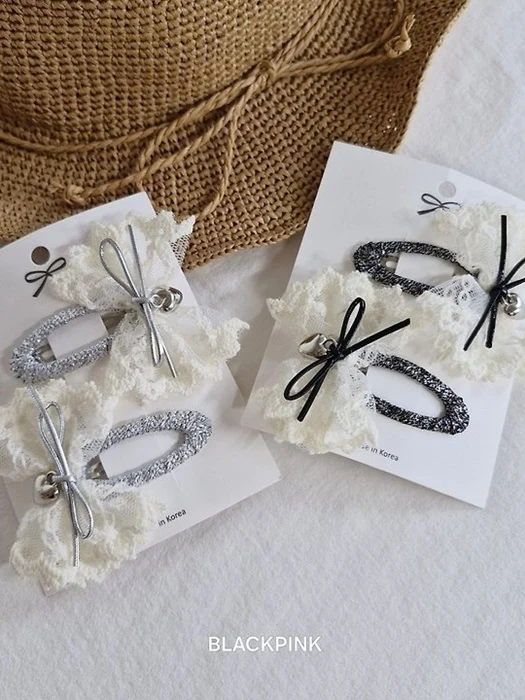 Pearl Lace Heart Ribbon Set