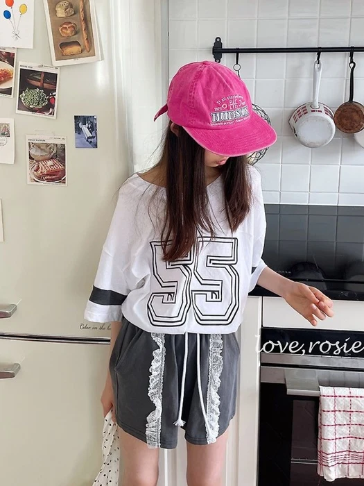 Number V-Neck Boxy Tee