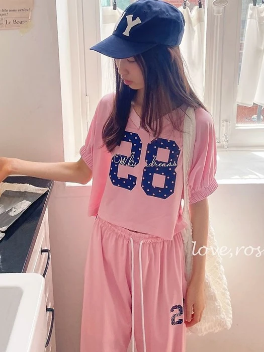Mesh Puff Crop Tee