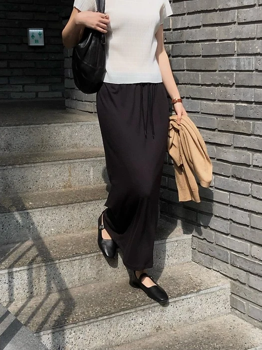 Comfort Banded Maxi Skirt