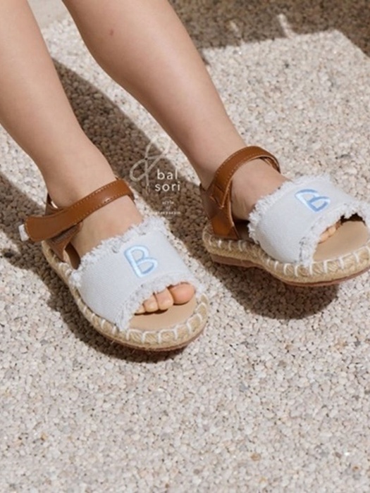 Embroidery Denim Sandals