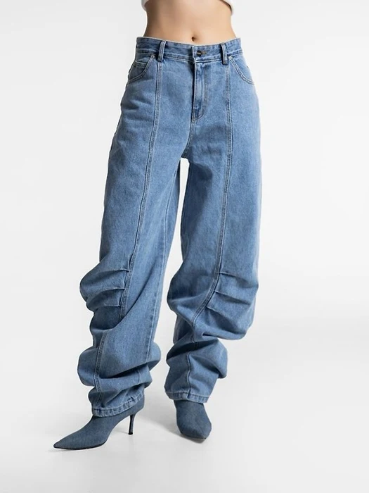 Volume Pintuck Denim Pants Volume Pintuck Denim Pants