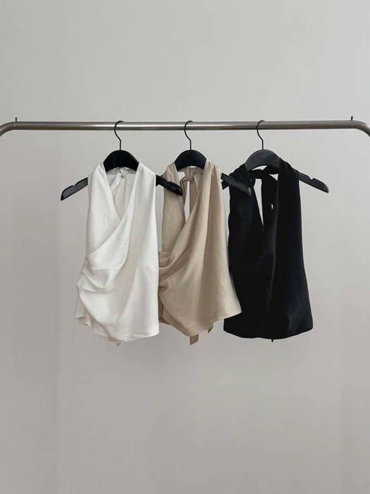 Audrey Linen Halter Blouse