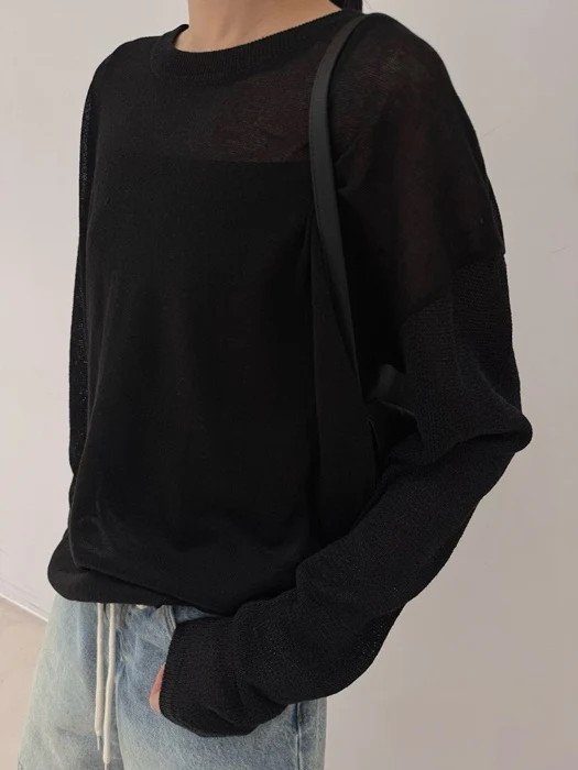 M Sheer Knit Top