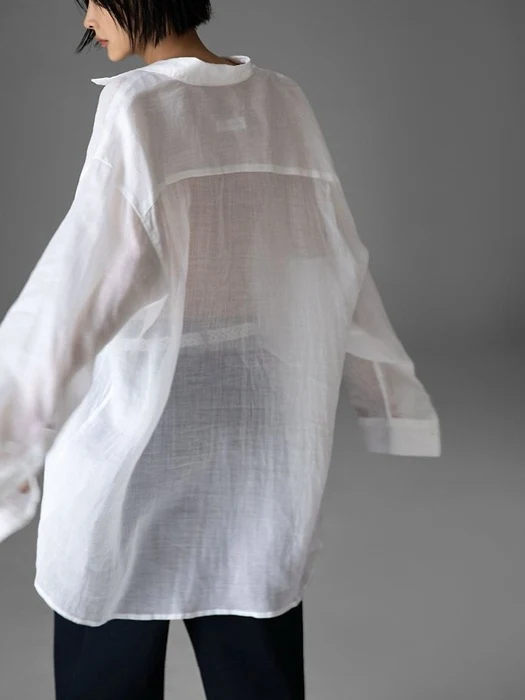 Vivid Oversized Linen Button-Down Shirt Vivid Oversized Linen Button-Down Shirt