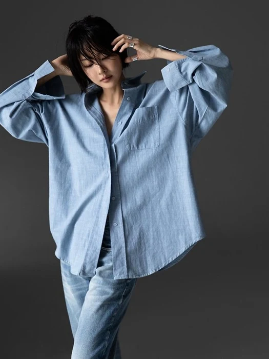 Soft Linen Oversized Button-Down Shirt