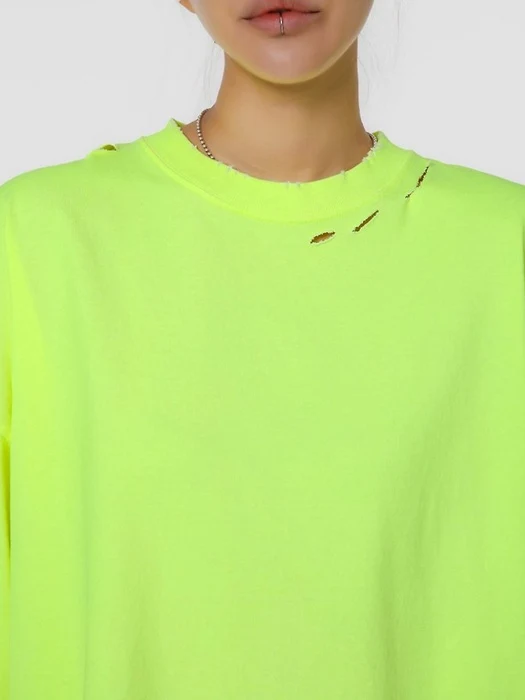 Oversized Pigment Cutting Detail Tee