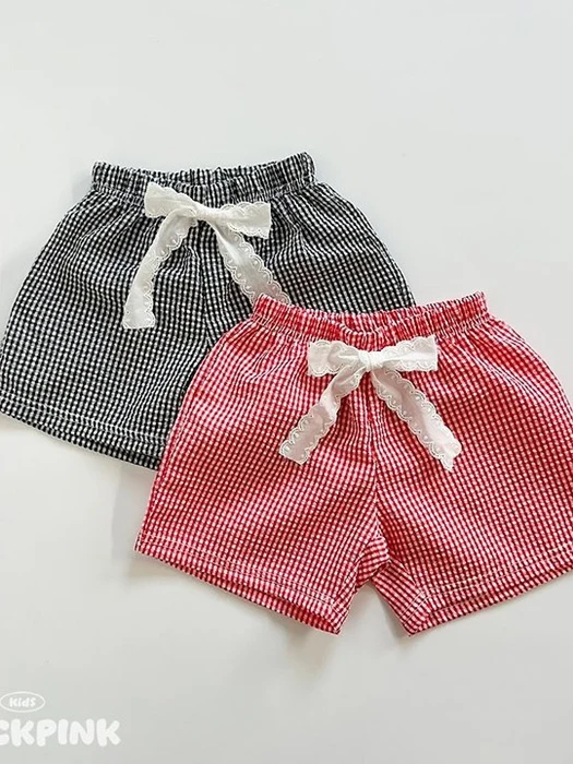 Lace Check Shorts