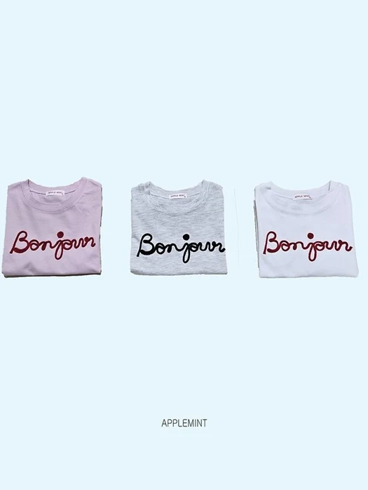 Bonjour Embroidered Tee Bonjour Embroidered Tee