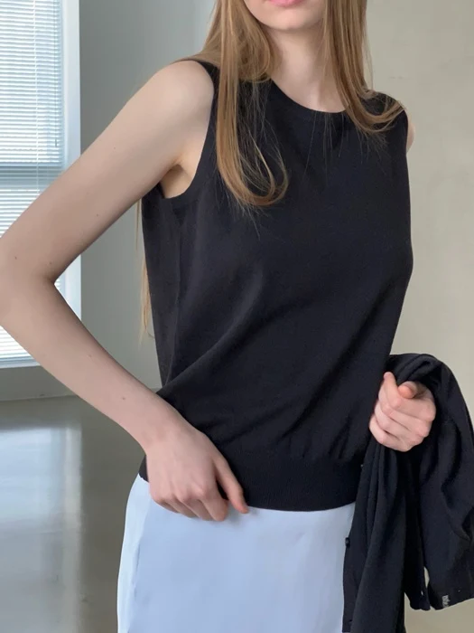 Basic Linen Knit Set (Sleeveless+Cardigan)