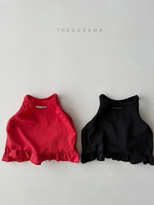 Double Frill Sleeveless Top