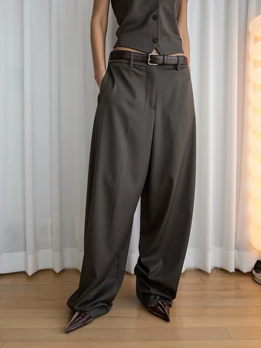Wool Silk Low Trousers Wool Silk Low Trousers