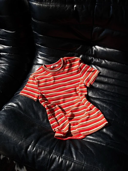 Soft Ribbed Stripe Tee