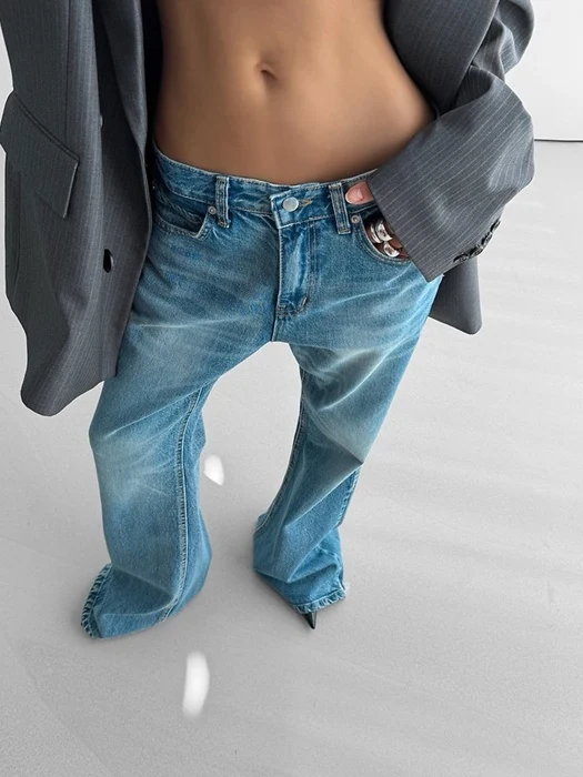 Classic Flare Denim Blue Jeans